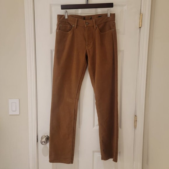 Banana Republic Factory Slim Travel Pant Mens 32x32 Brown Stretch NWOT FLAW - Picture 1 of 14